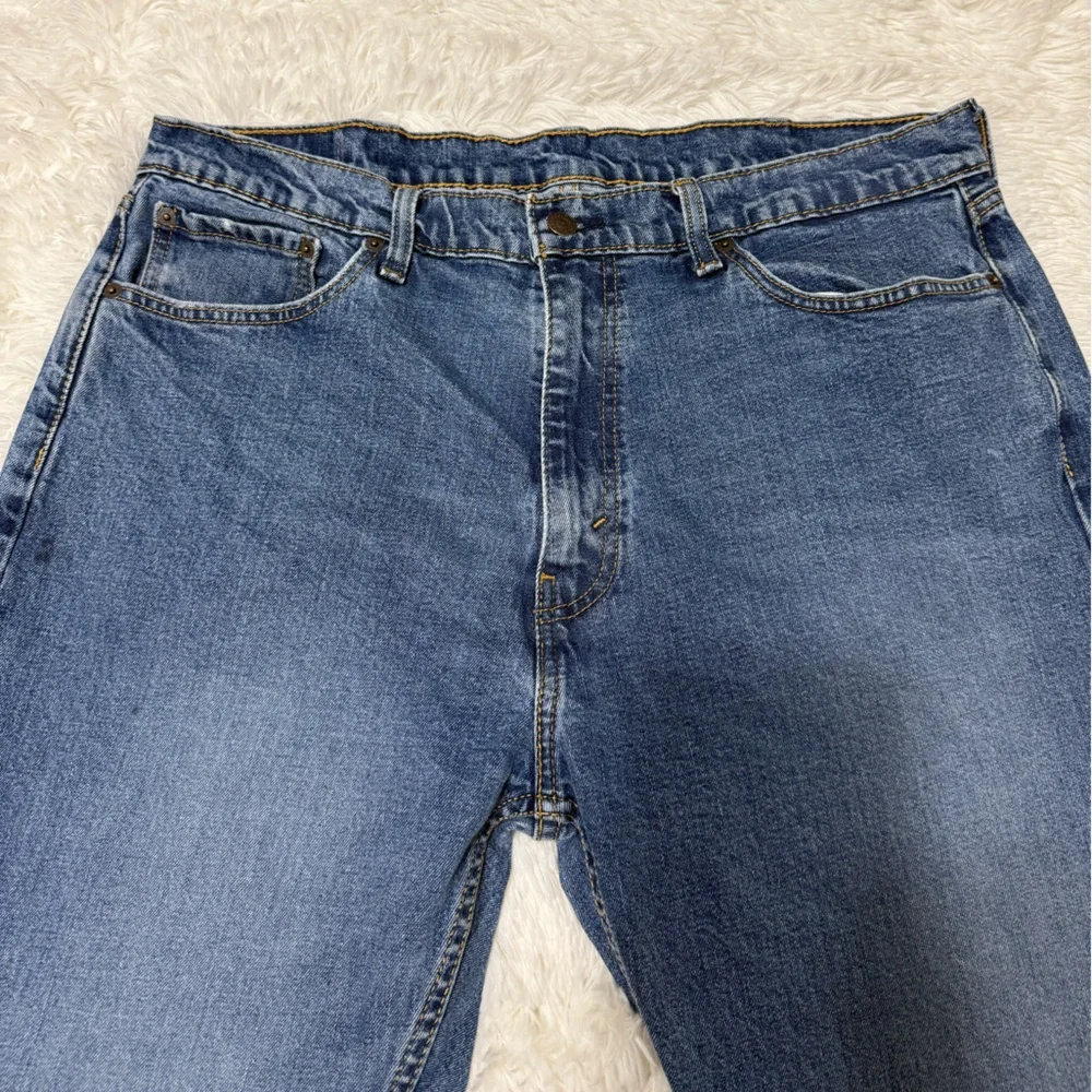 Levi's 505 Jeans Men’s Regular Fit Straight Leg Denim Blue size 38X32